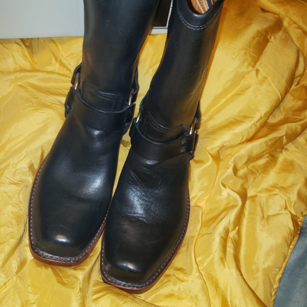Frye black leather boots